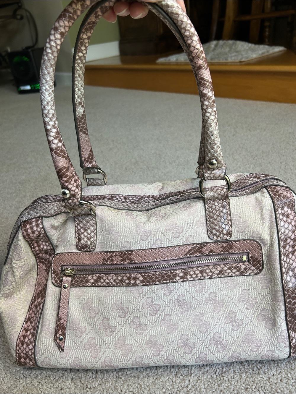 GUESS PINK LARGE HANDBAG SATCHEL - Picture 3 of 7